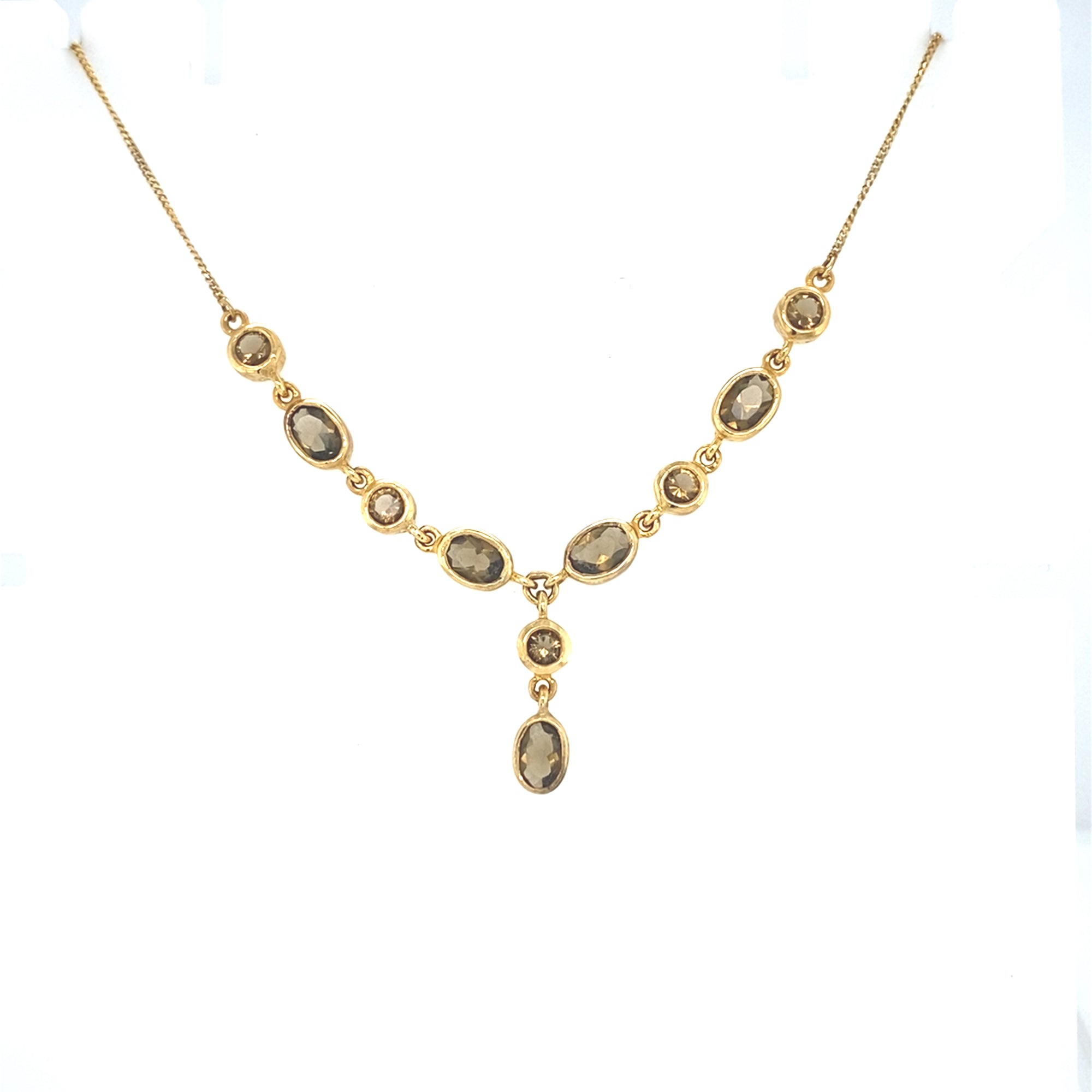 9kt Gold Synthetic Topaz Pendant