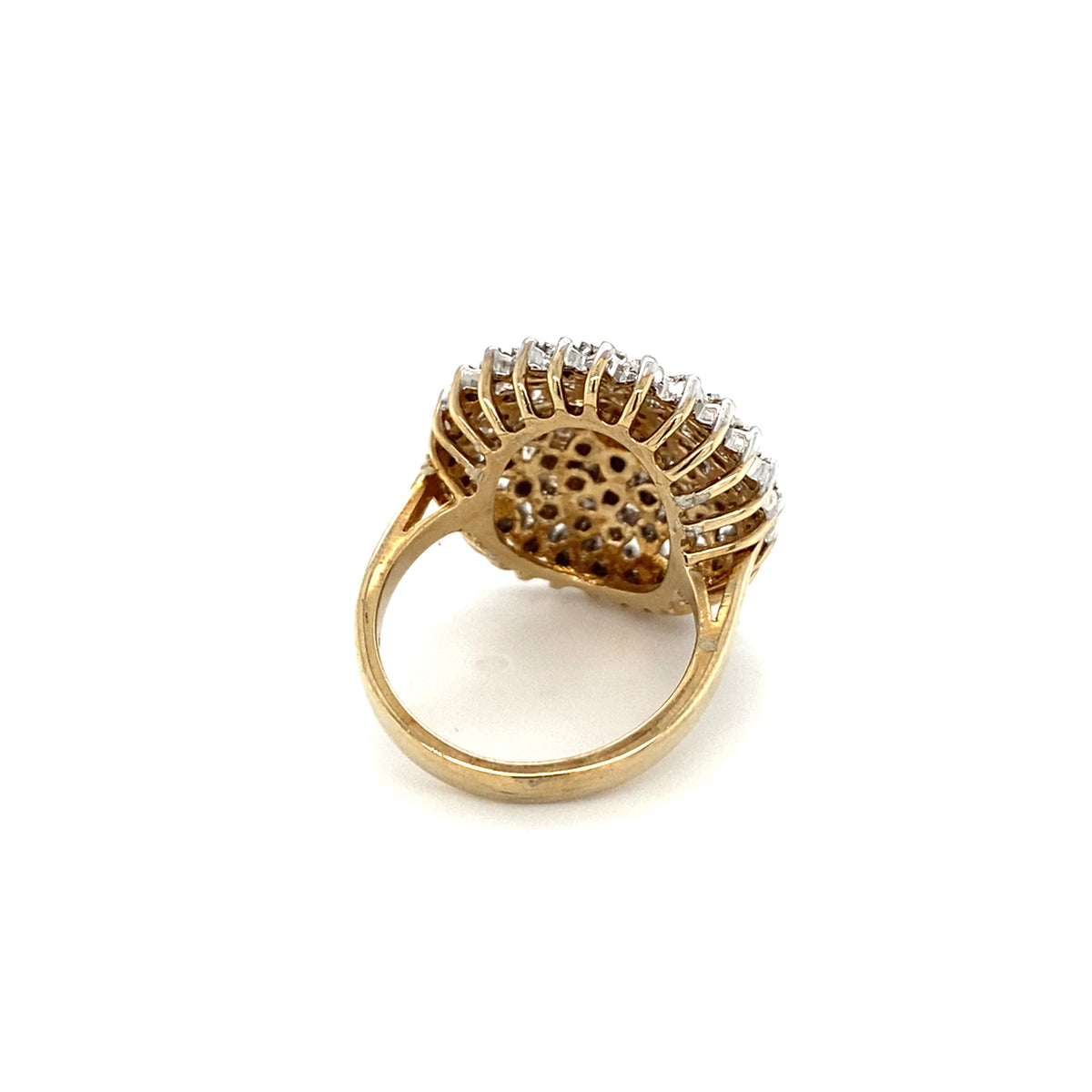 9kt Gold Diamond Cone Ring