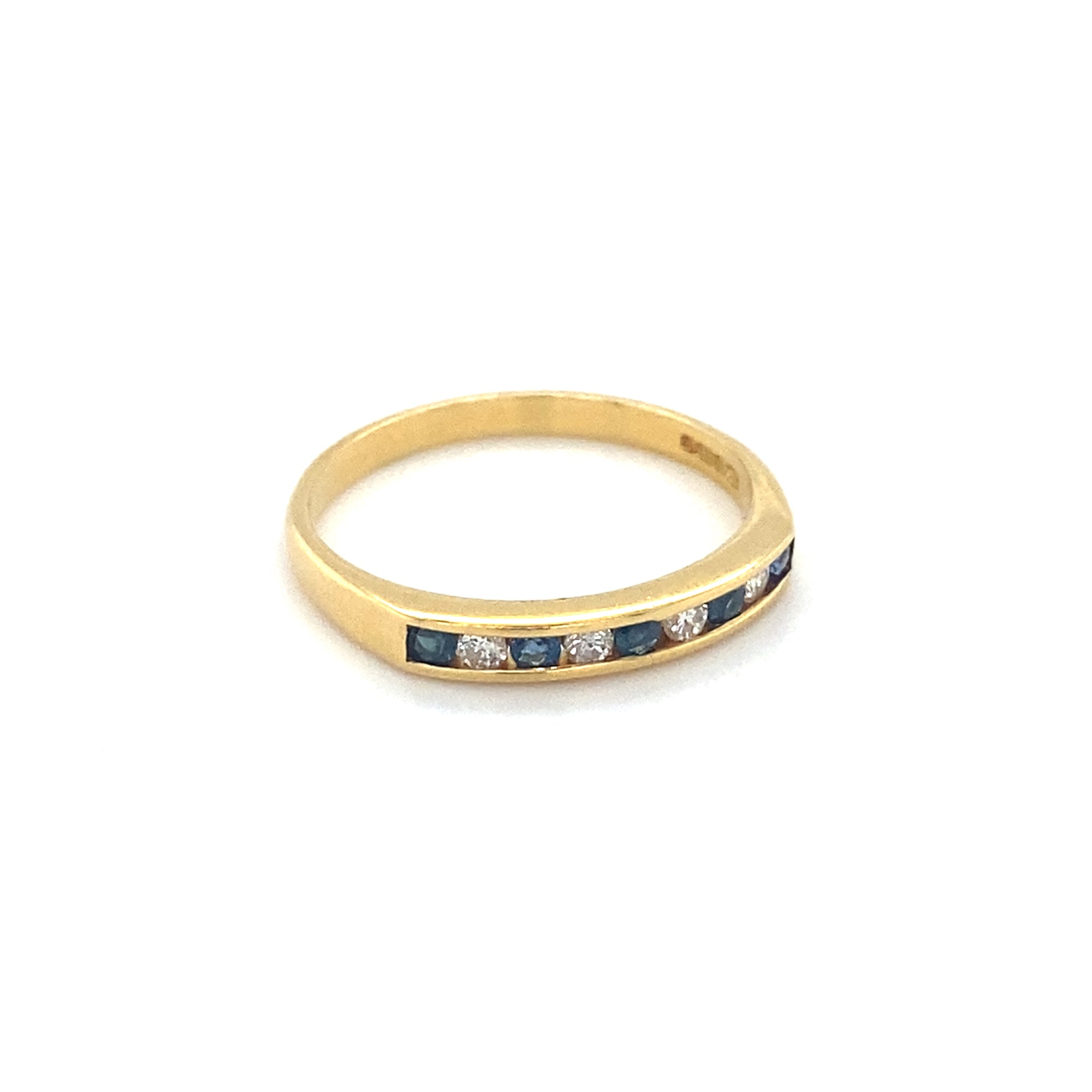 18kt Gold Sapphire &amp; Diamond Ring