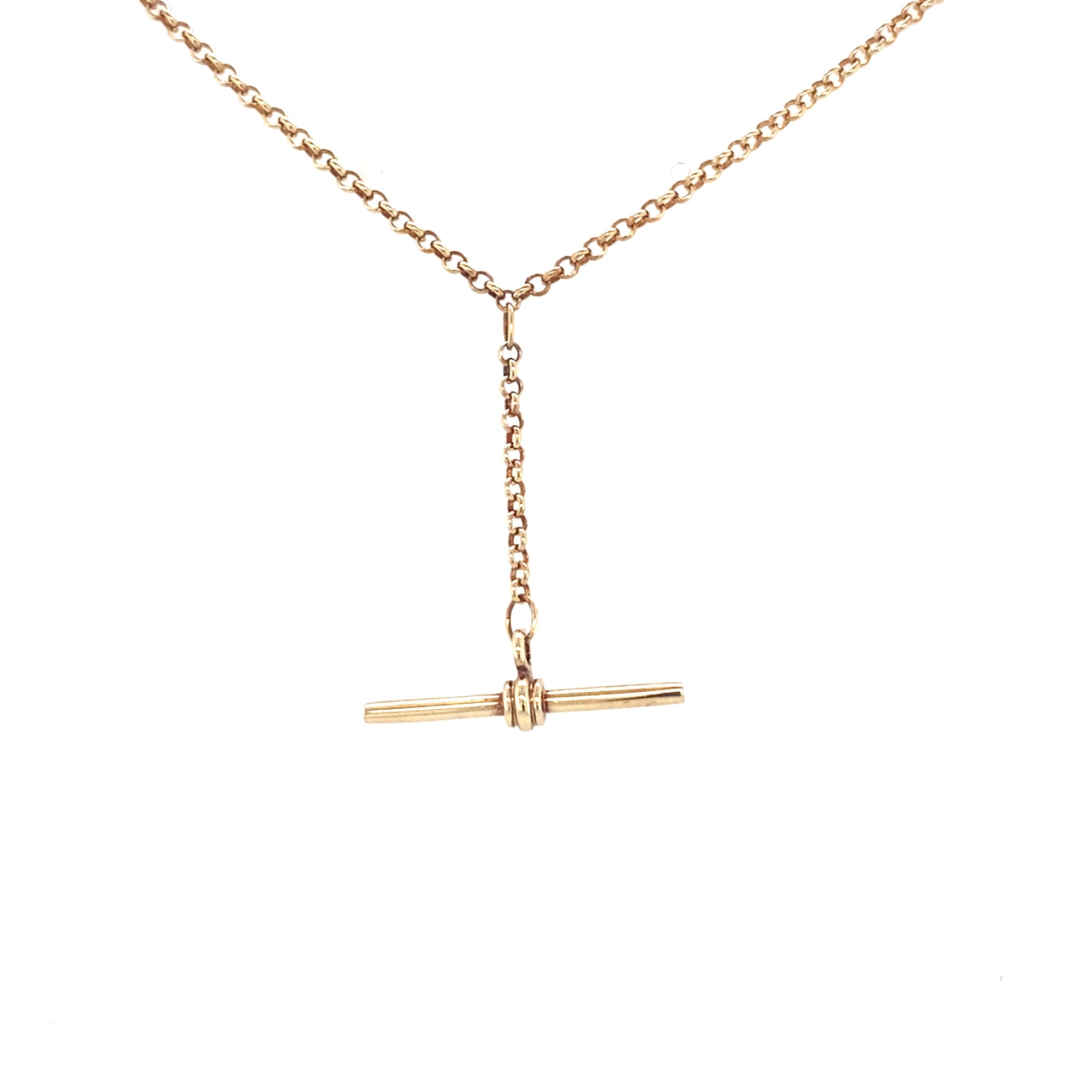 9kt Gold T Bar Necklace