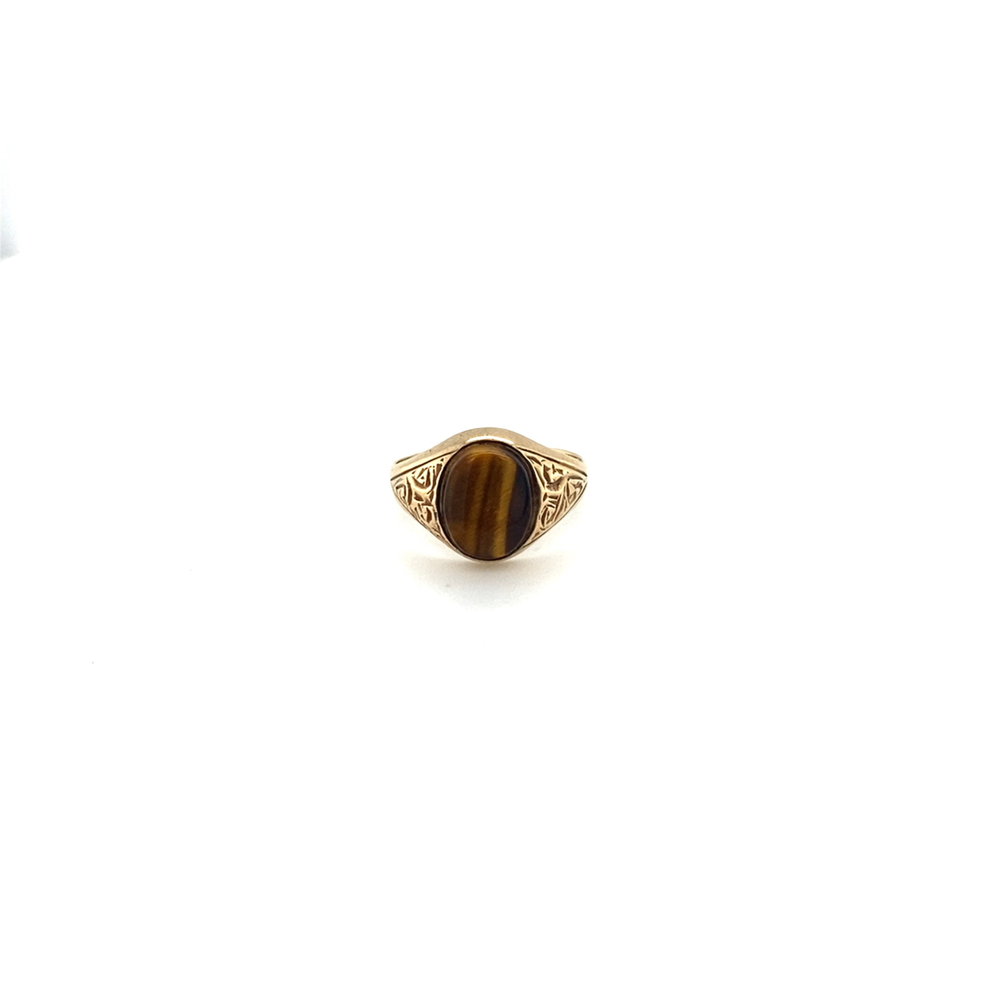 9kt Gold Tiger Eye Ring