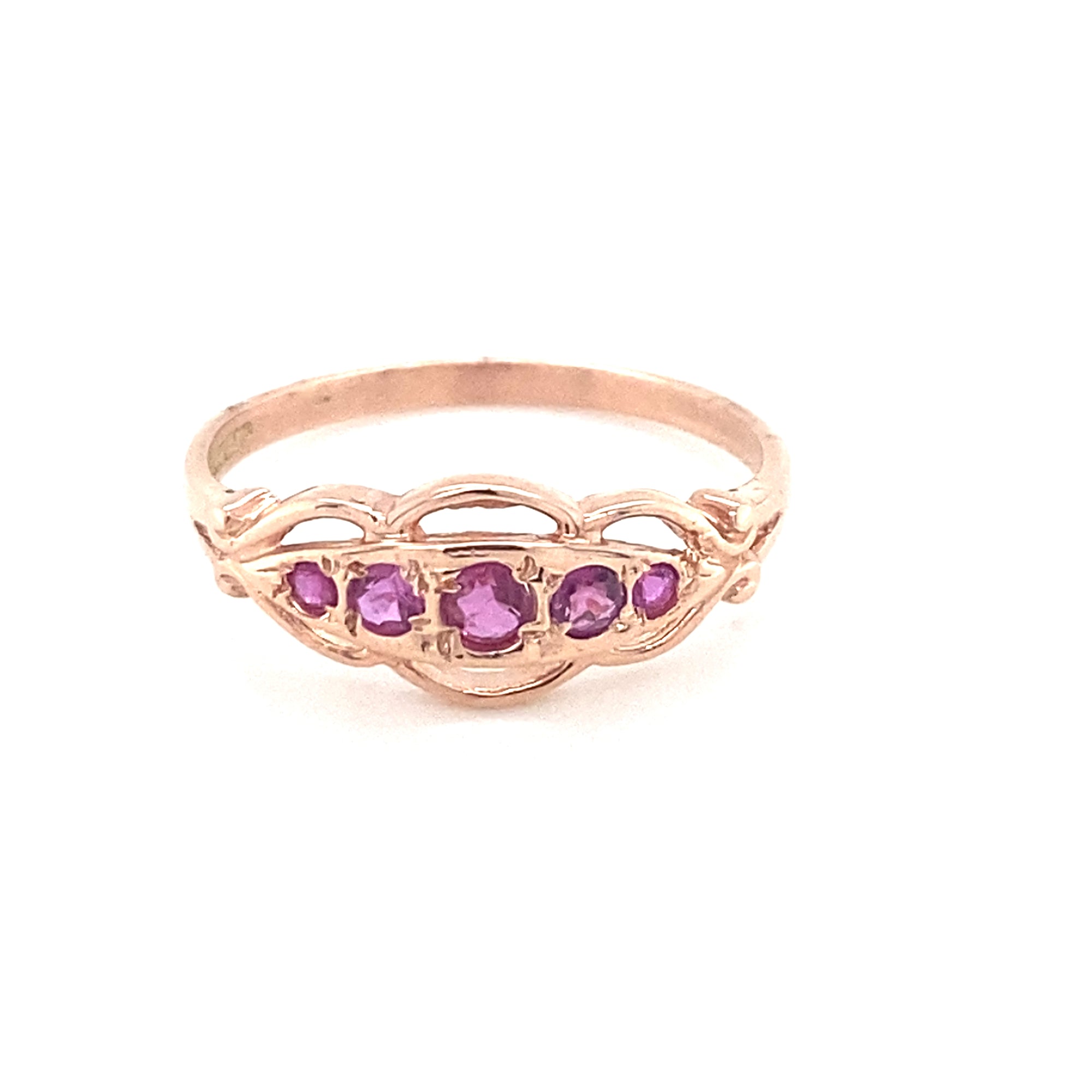 9kt Rose Gold Antique Ruby Ring