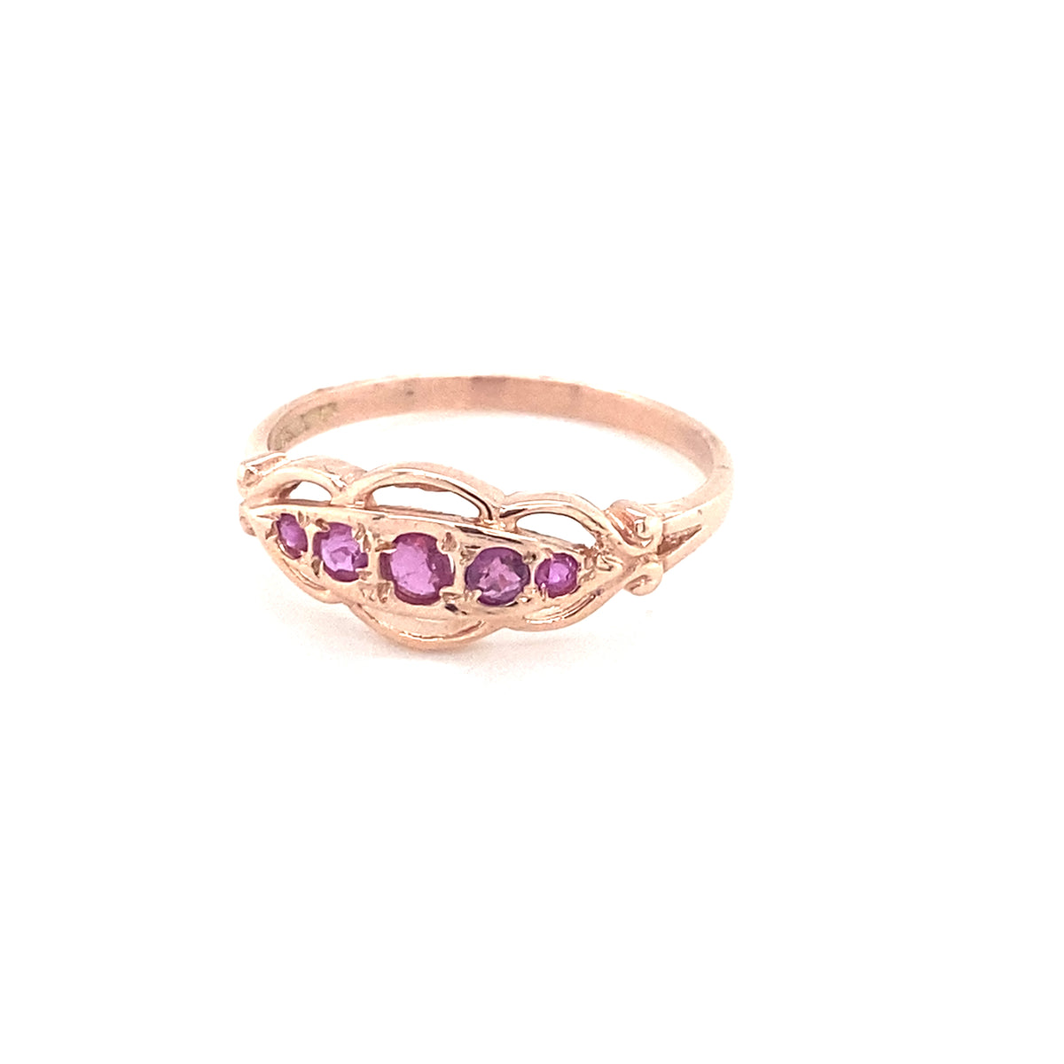 9kt Rose Gold Antique Ruby Ring