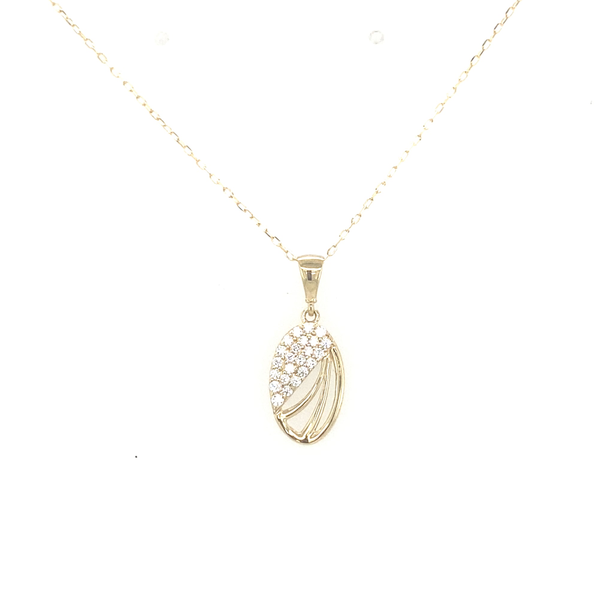 9kt Gold Stone Set Pendant