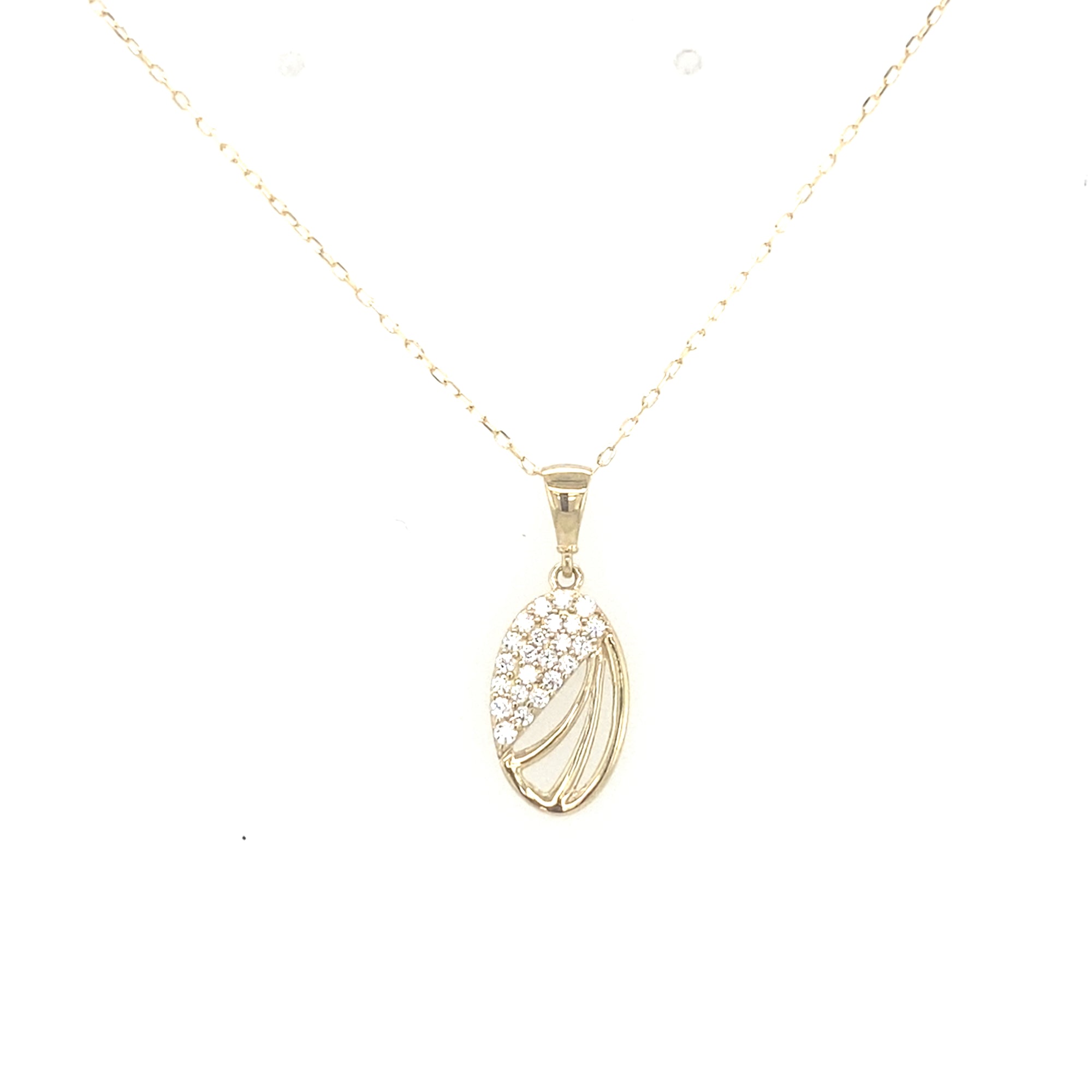 9kt Gold Stone Set Pendant