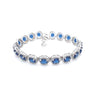 Sterling Silver Bracelet with Blue Stones