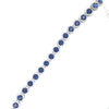 Sterling Silver Bracelet with Blue Stones