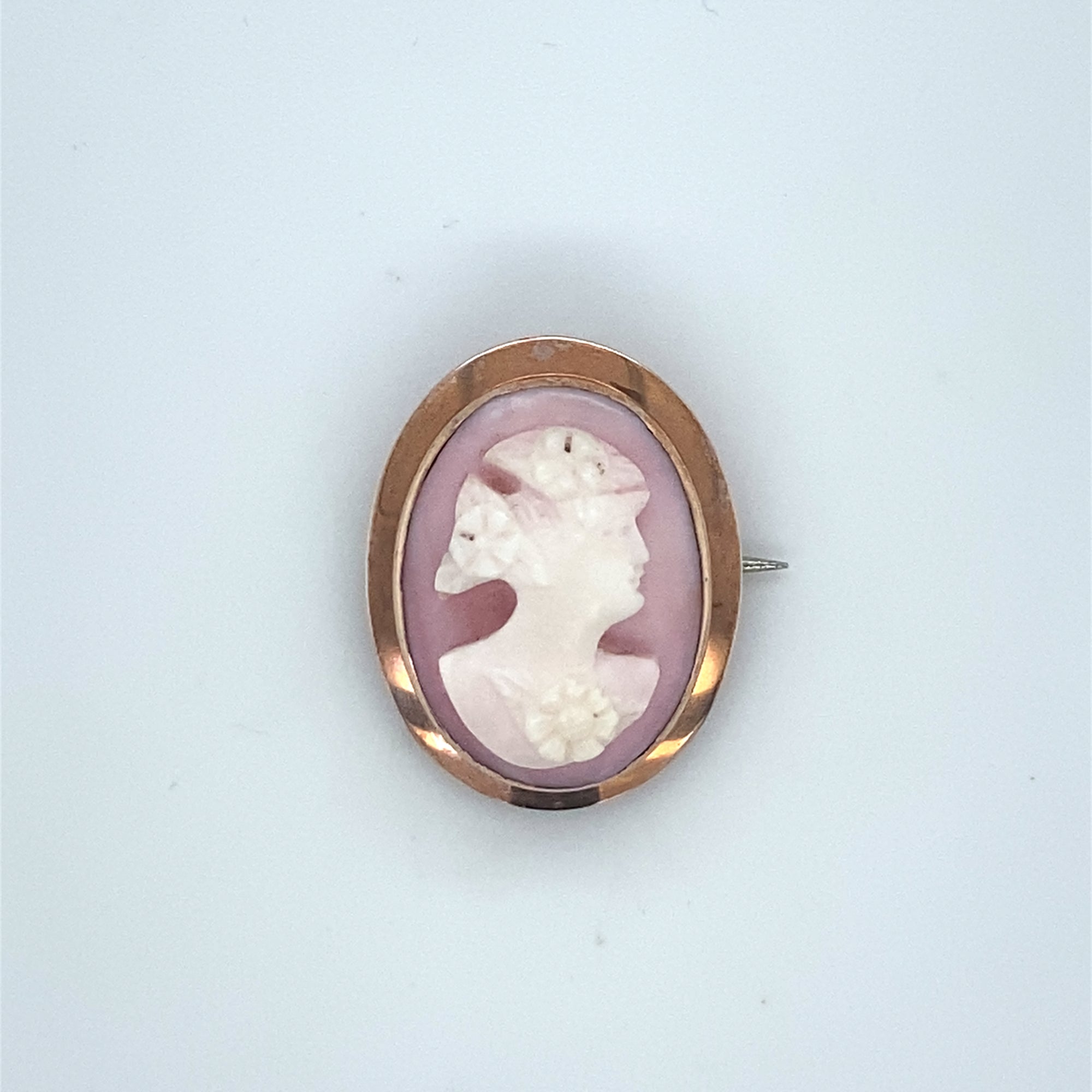 9kt Rose Gold Antique Cameo Brooch