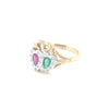 9kt Gold Ruby, Emerald &amp; Diamond Ring