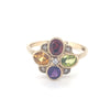 9kt Gold Ring with Diamonds and Gems