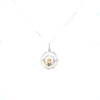 Sterling Silver Pendant with a Gold Coloured Claddagh in the Centre
