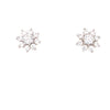 9kt Gold Clear Stone Cluster Earrings