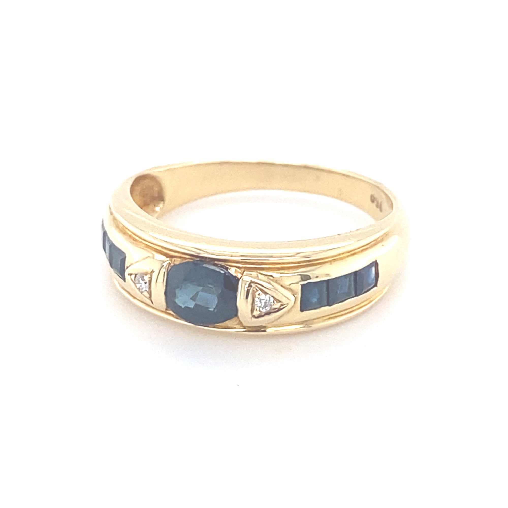 18kt gold Sapphire &amp; Diamond Ring