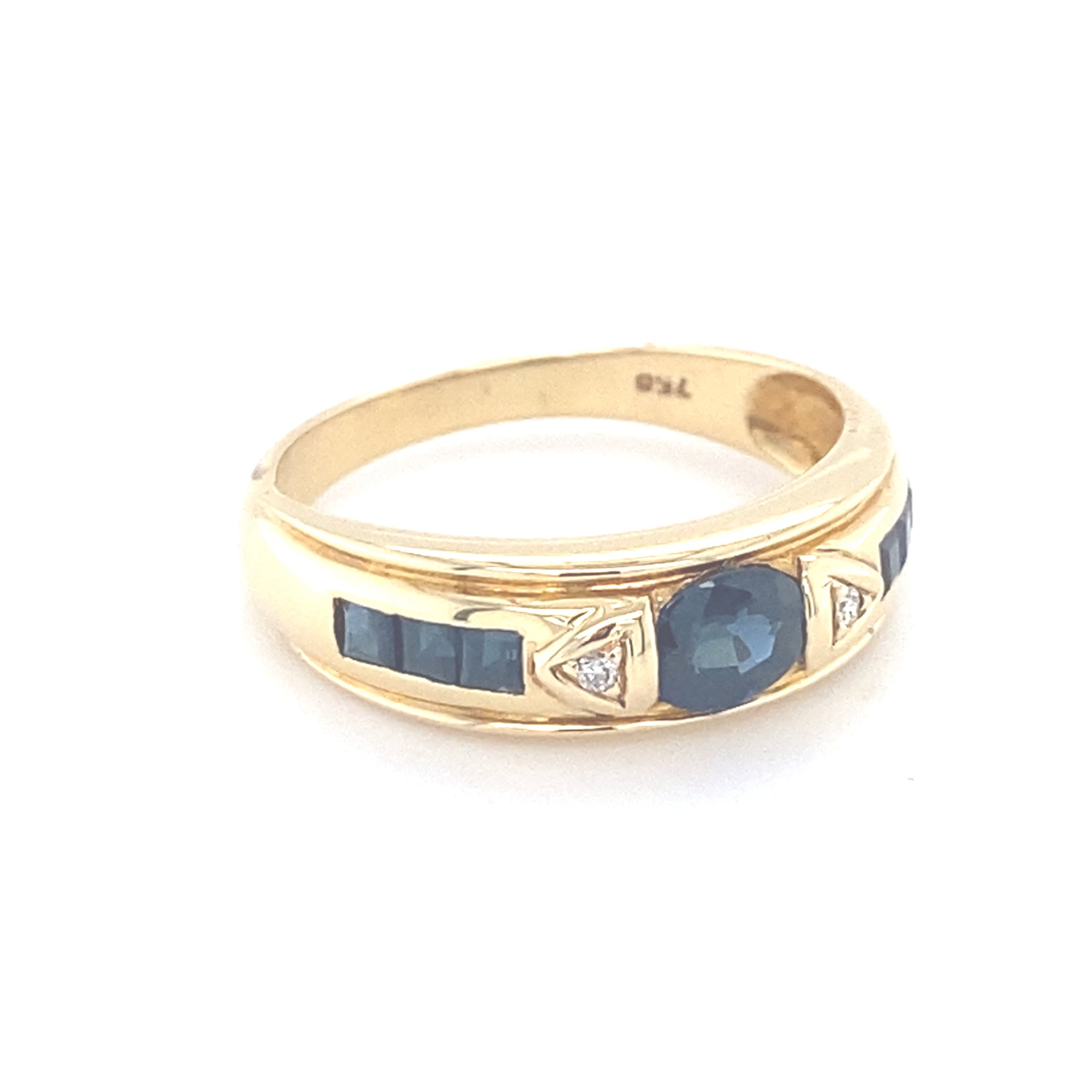 18kt gold Sapphire &amp; Diamond Ring