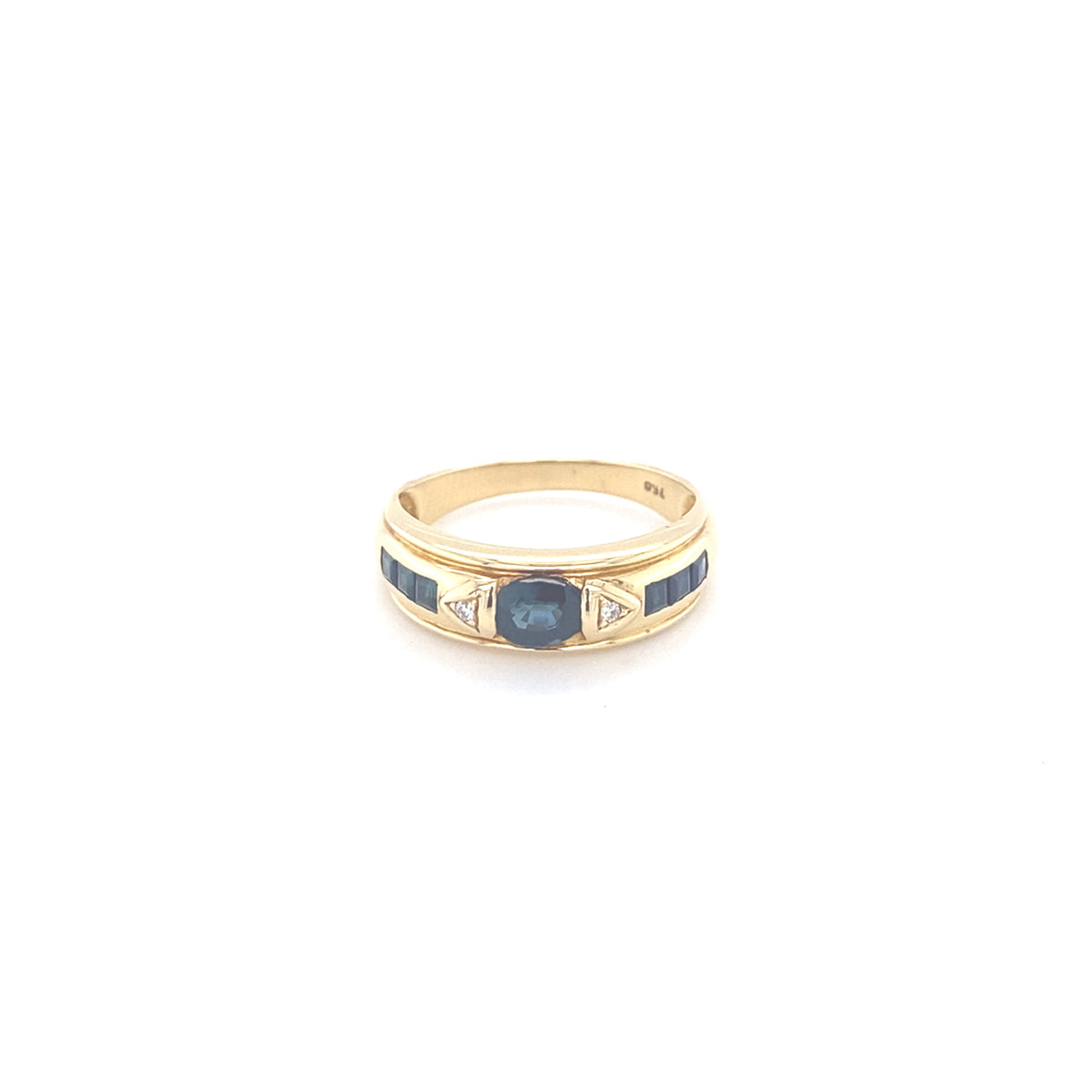 18kt gold Sapphire &amp; Diamond Ring