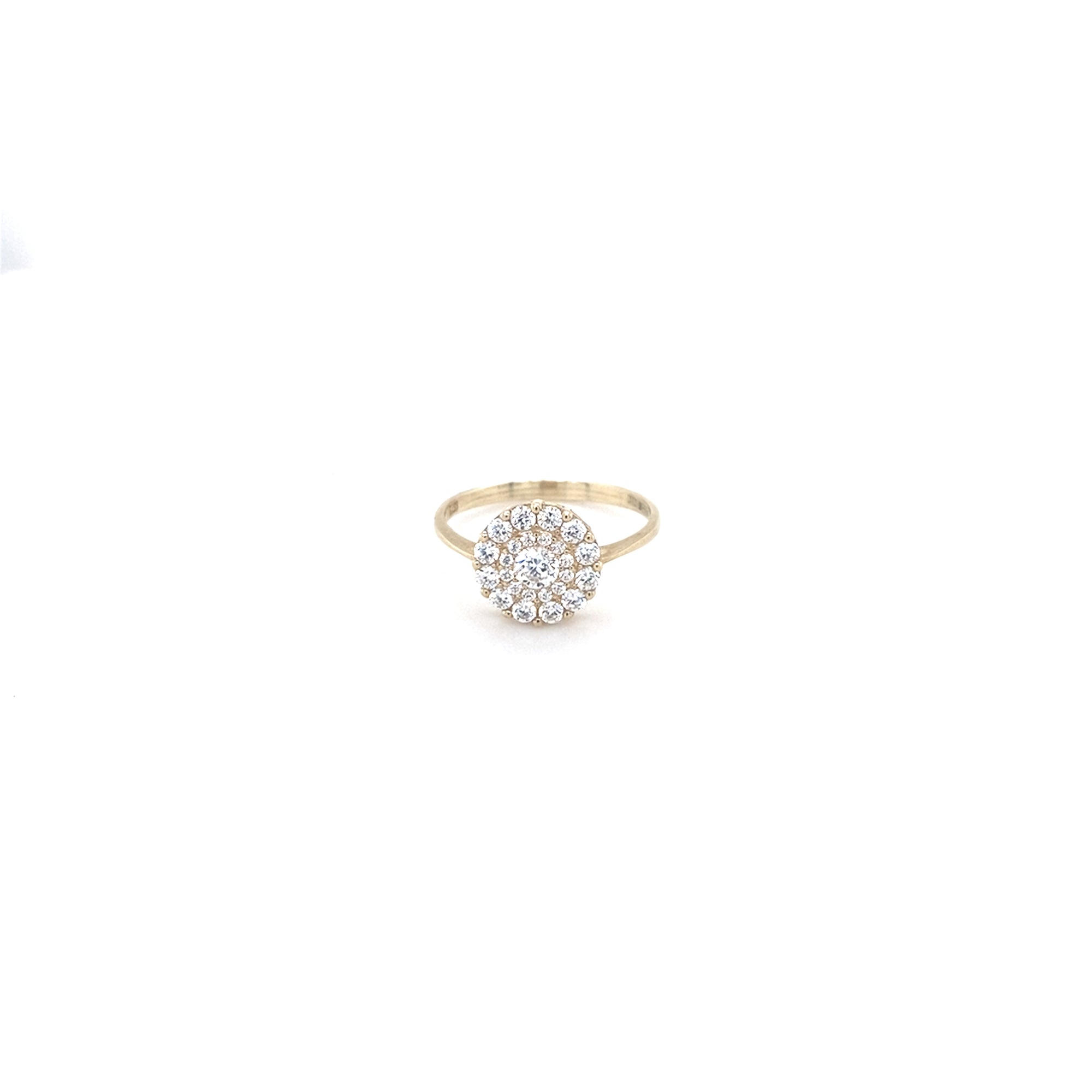 9kt Gold Round Stone Set Ring