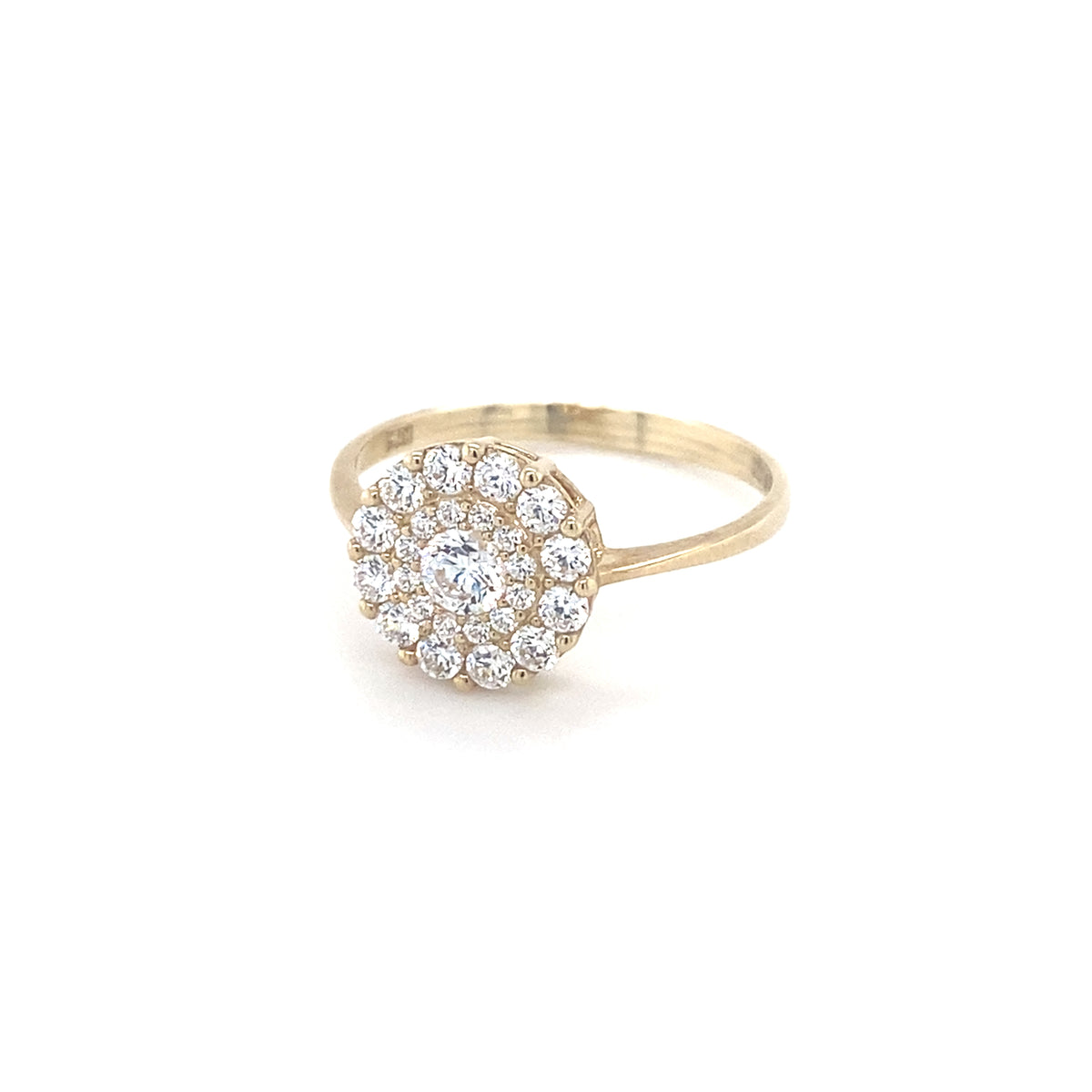 9kt Gold Round Stone Set Ring