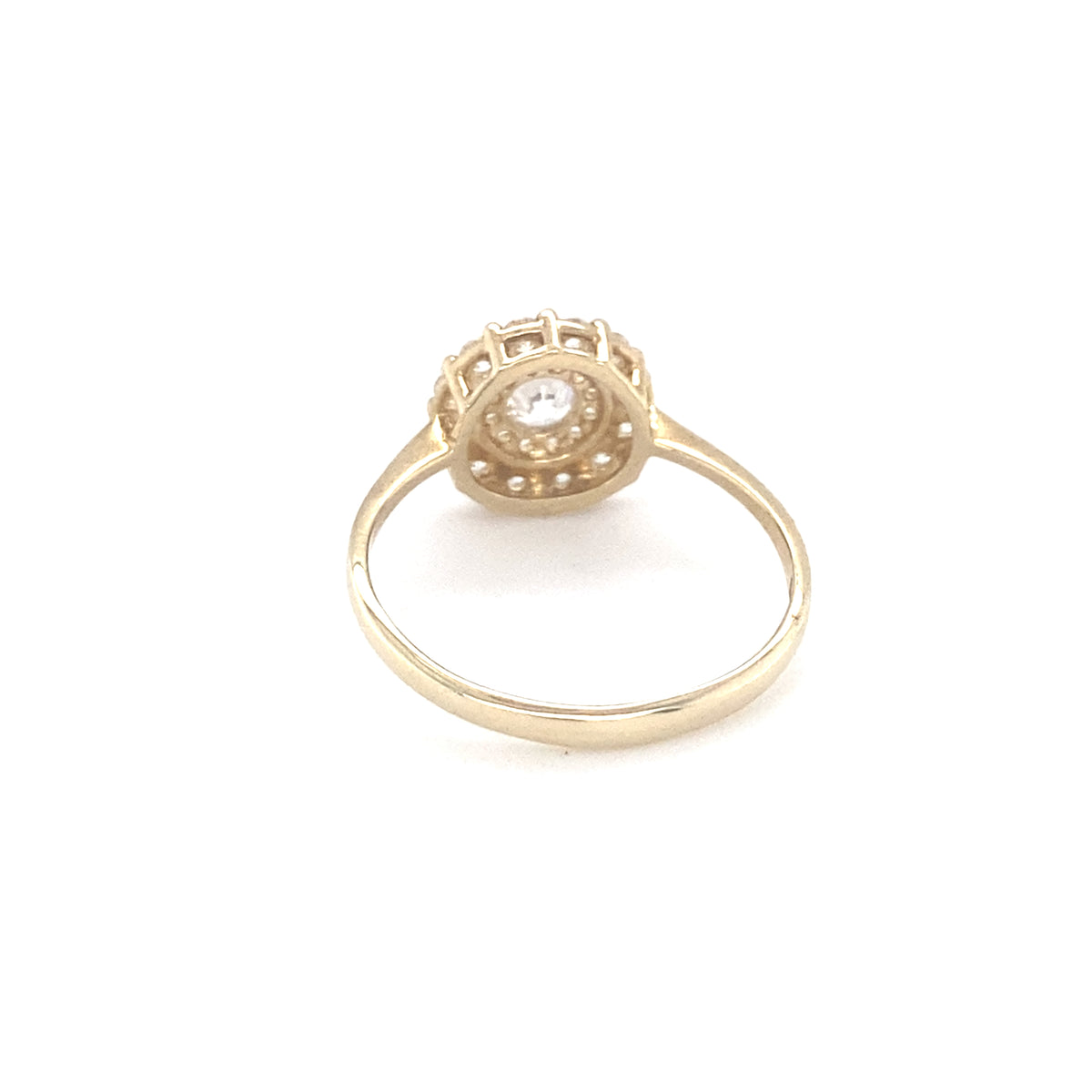 9kt Gold Round Stone Set Ring
