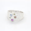 Sterling Silver Coloured Stone Ring