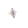 9kt Gold Diamond &amp; Ruby Ring