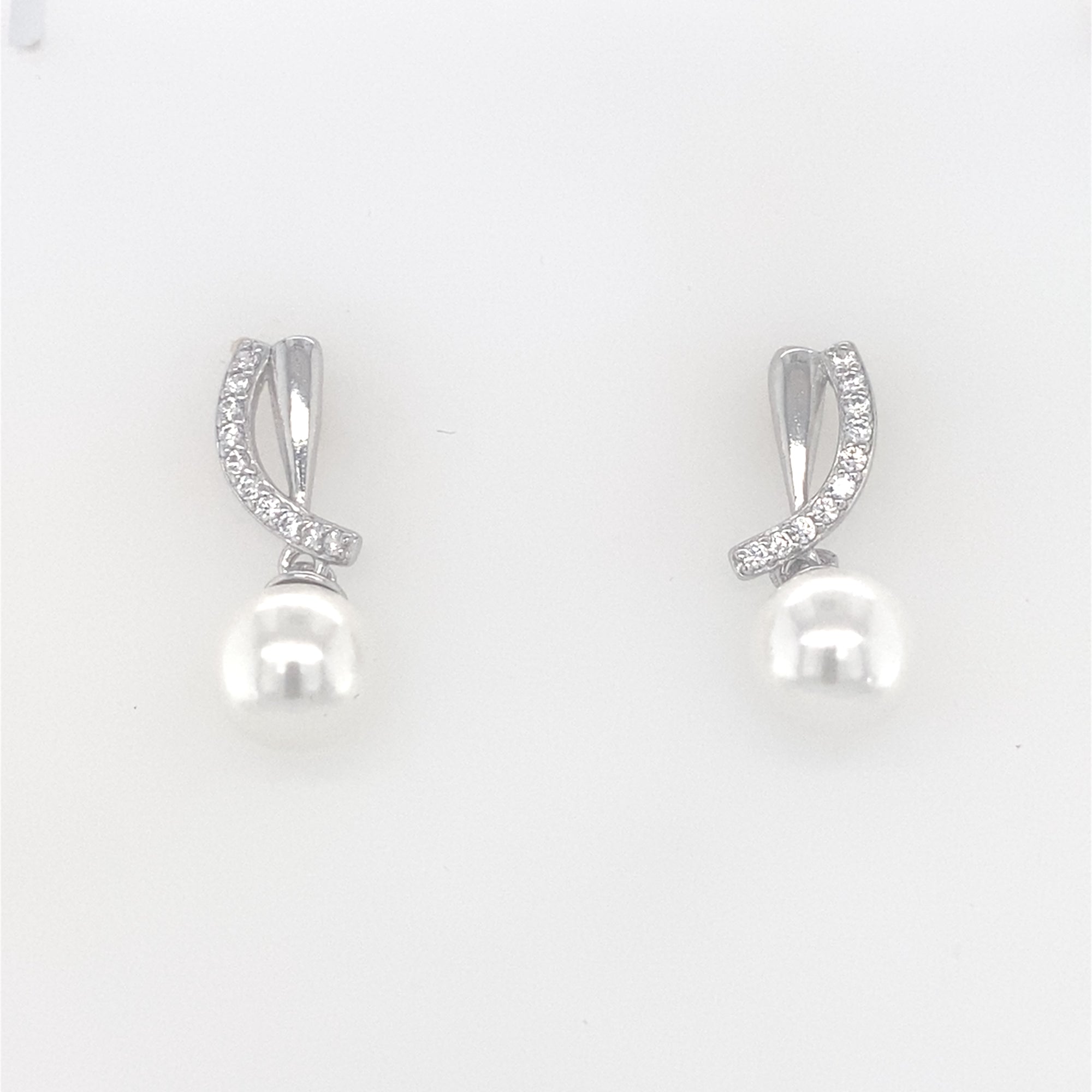 Sterling Silver Pearl Drop Earrings