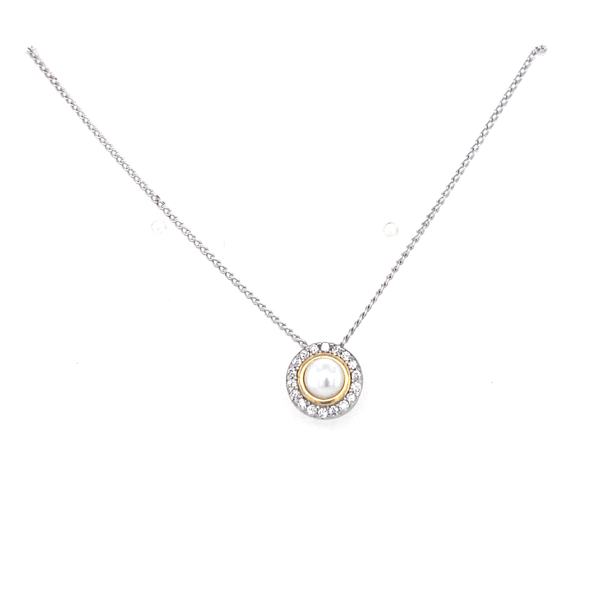 Sterling Silver Small Pearl Pendant