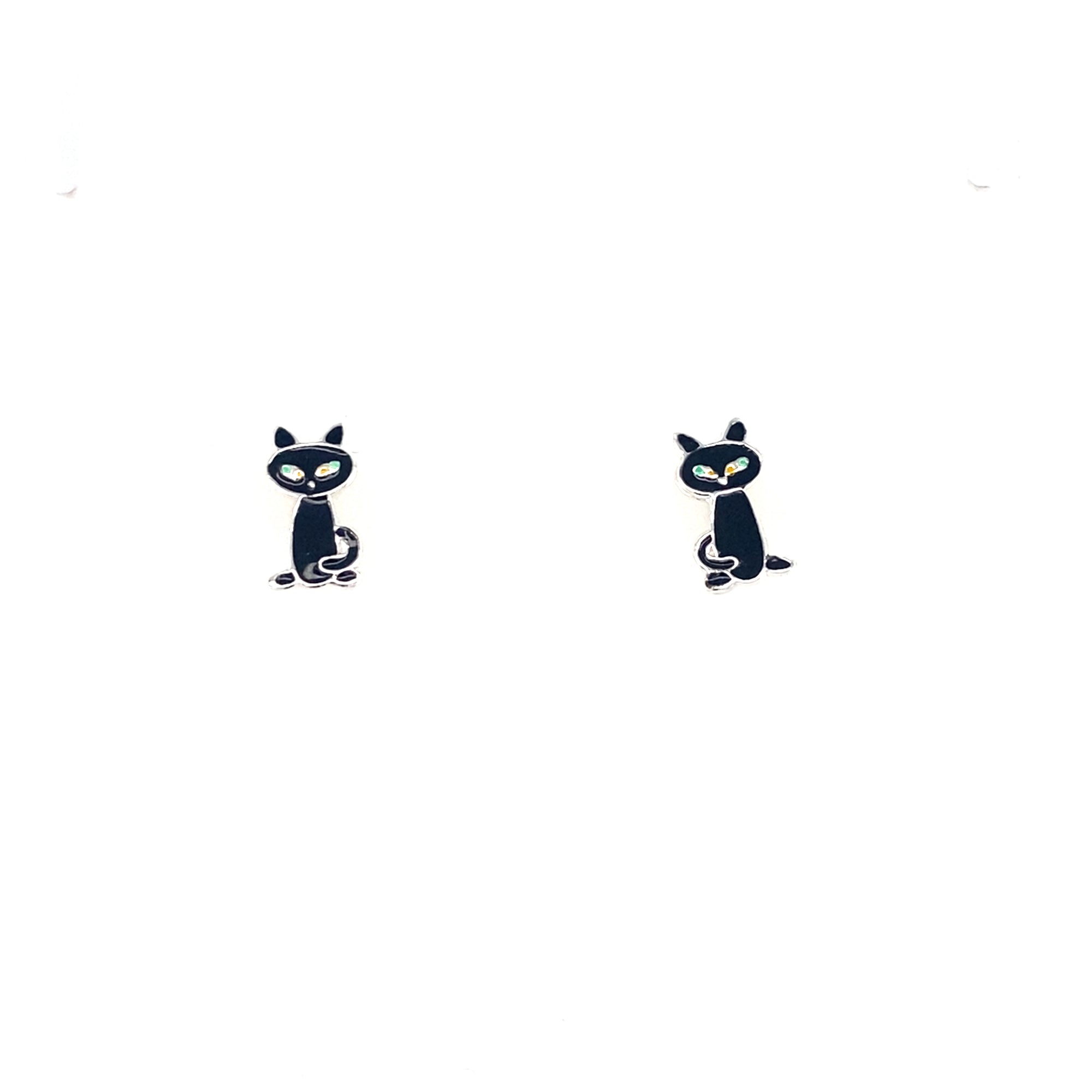 Kids Black Cat Earrings