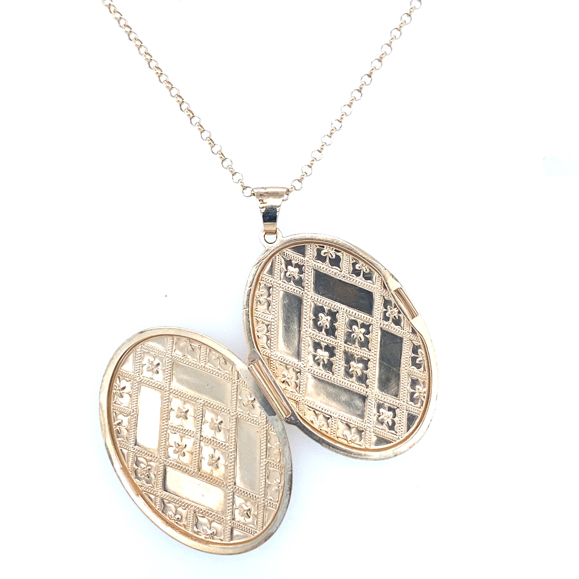 Large 9kt Gold Designed Locket