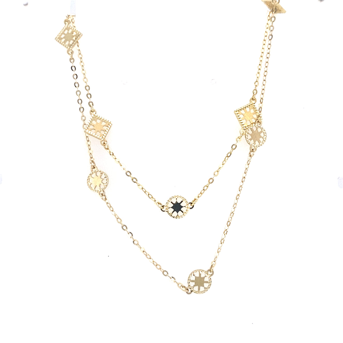 9kt Gold Double Layer Necklace