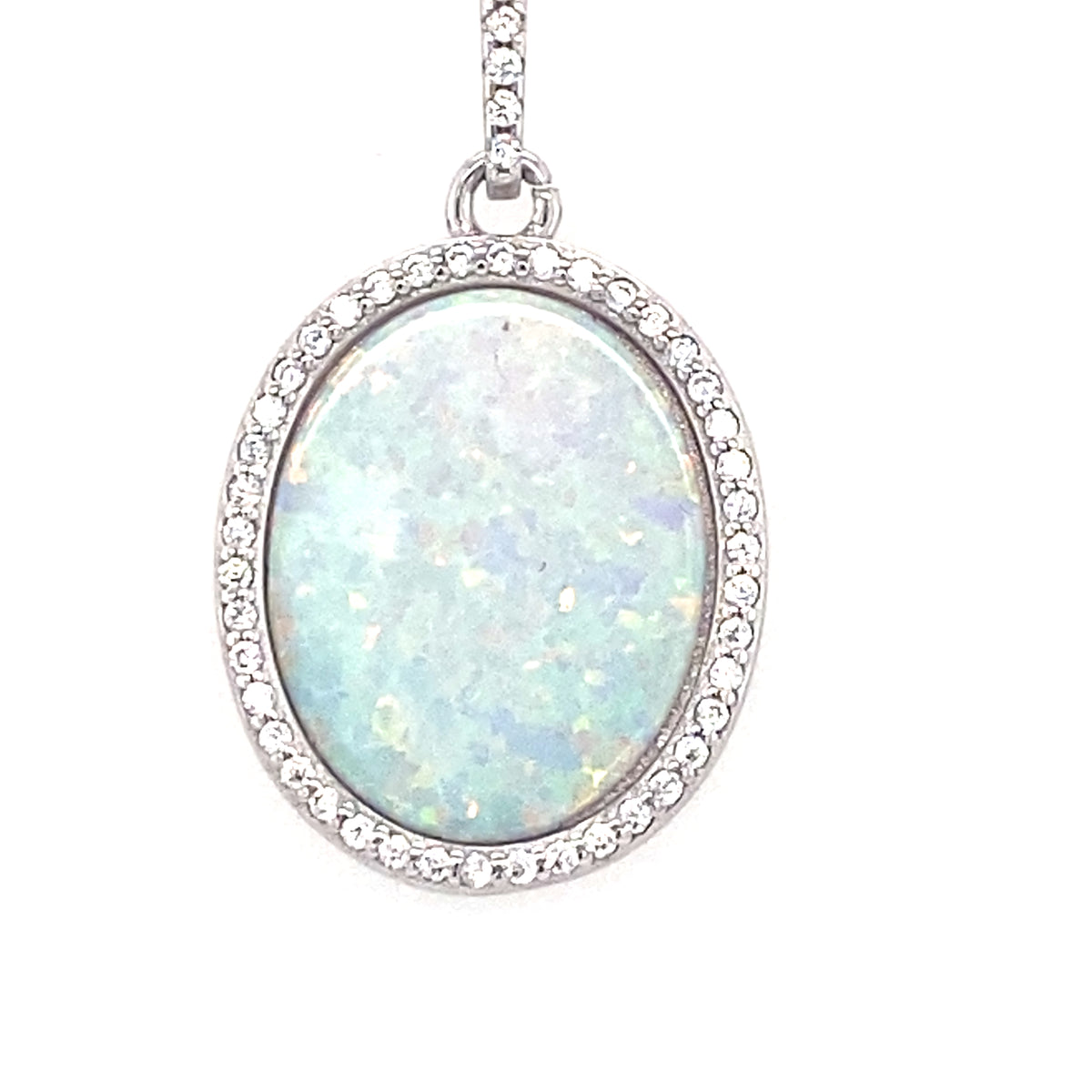 Sterling Silver Opal Effect Pendant