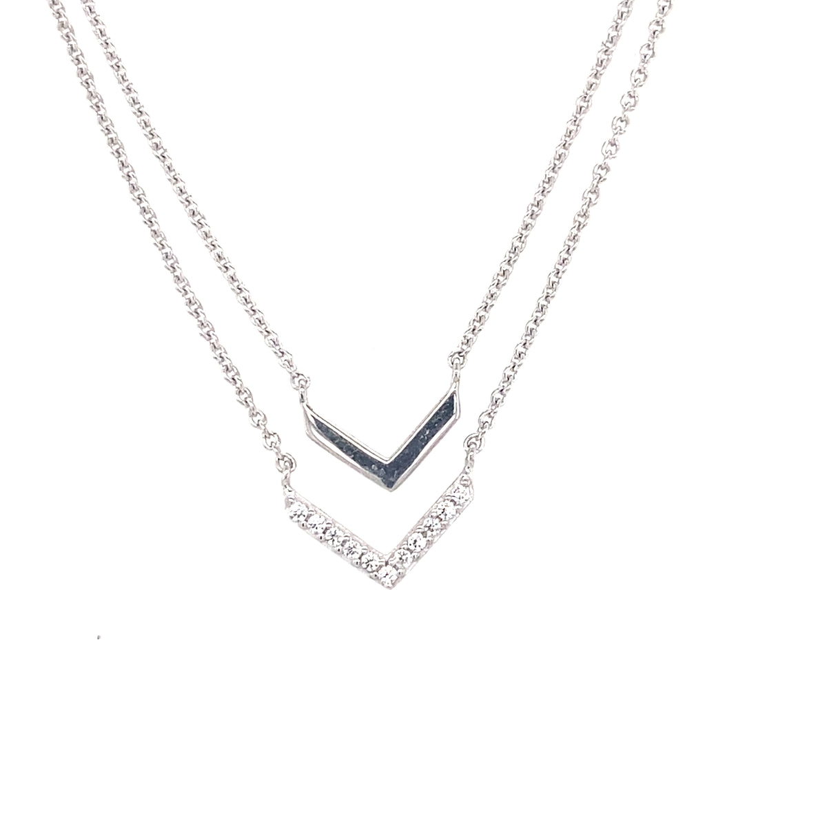 Sterling Silver Double Layer Pendant