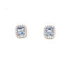 Sterling Silver Aquamarine Coloured Earrings