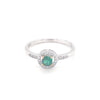 Sterling Silver Ring with Green Stone