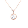 Rose Gold Colour Clear Stone Pendant