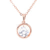 Rose Gold Colour Clear Stone Pendant