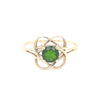 9kt Gold Ring with Green Stone