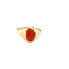 9kt Gold Ring with Cornelian Stone