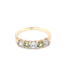 9kt Gold Peridot &amp; Clear Stone Ring