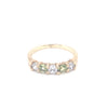 9kt Gold Peridot &amp; Clear Stone Ring