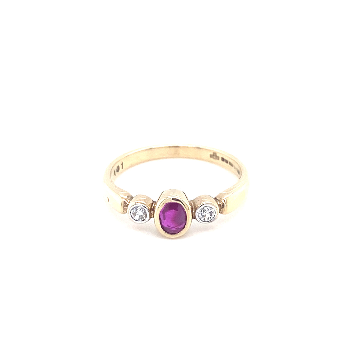 9kt Gold Ruby and Diamond Ring