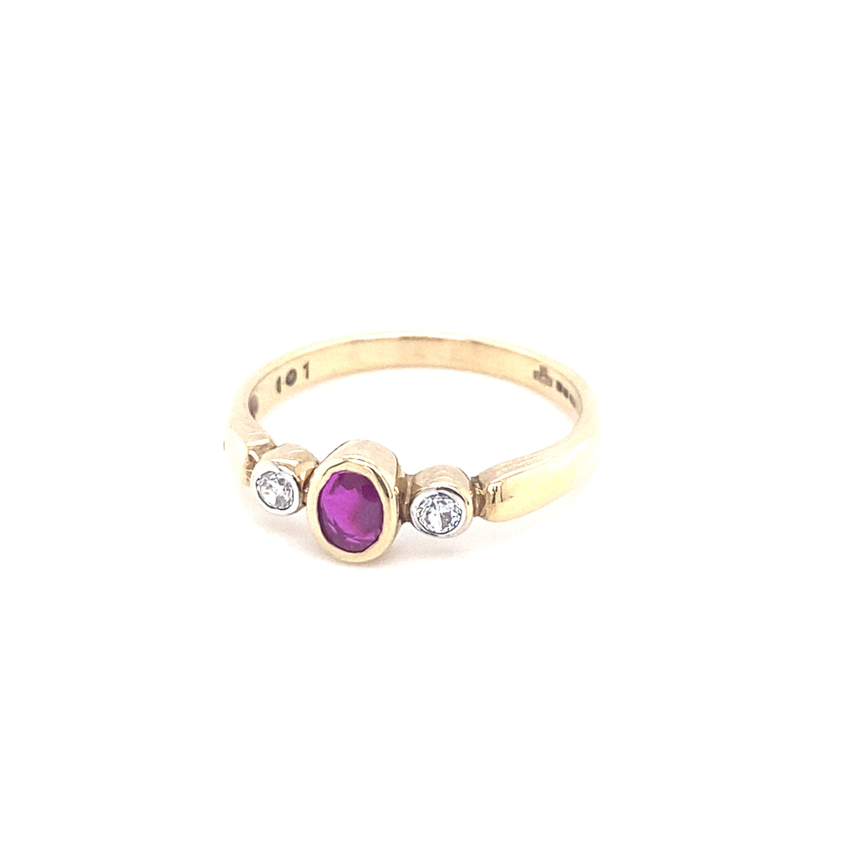 9kt Gold Ruby and Diamond Ring