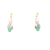 9kt Gold Emerald &amp; Diamond Earrings