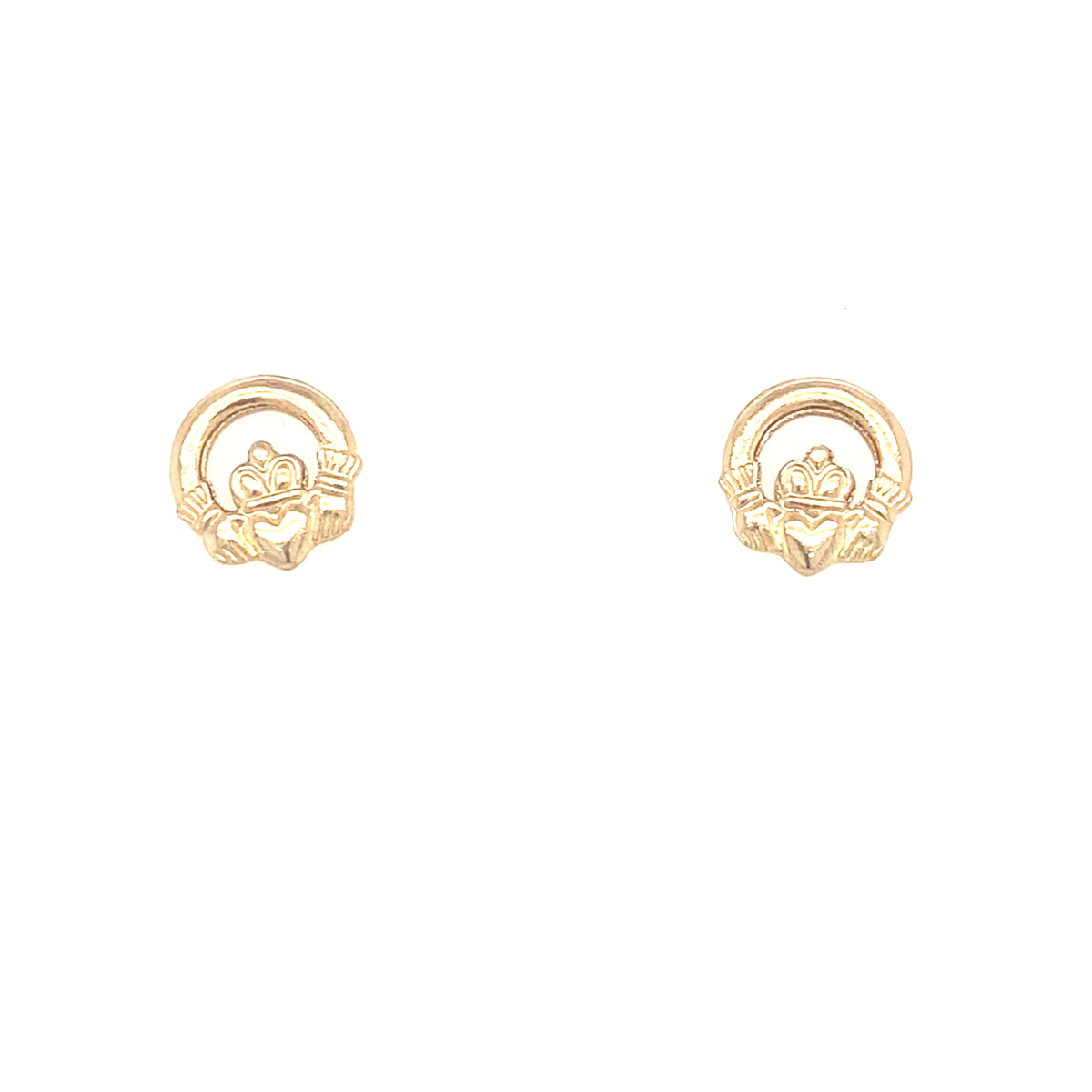 9kt Gold Claddagh Earrings