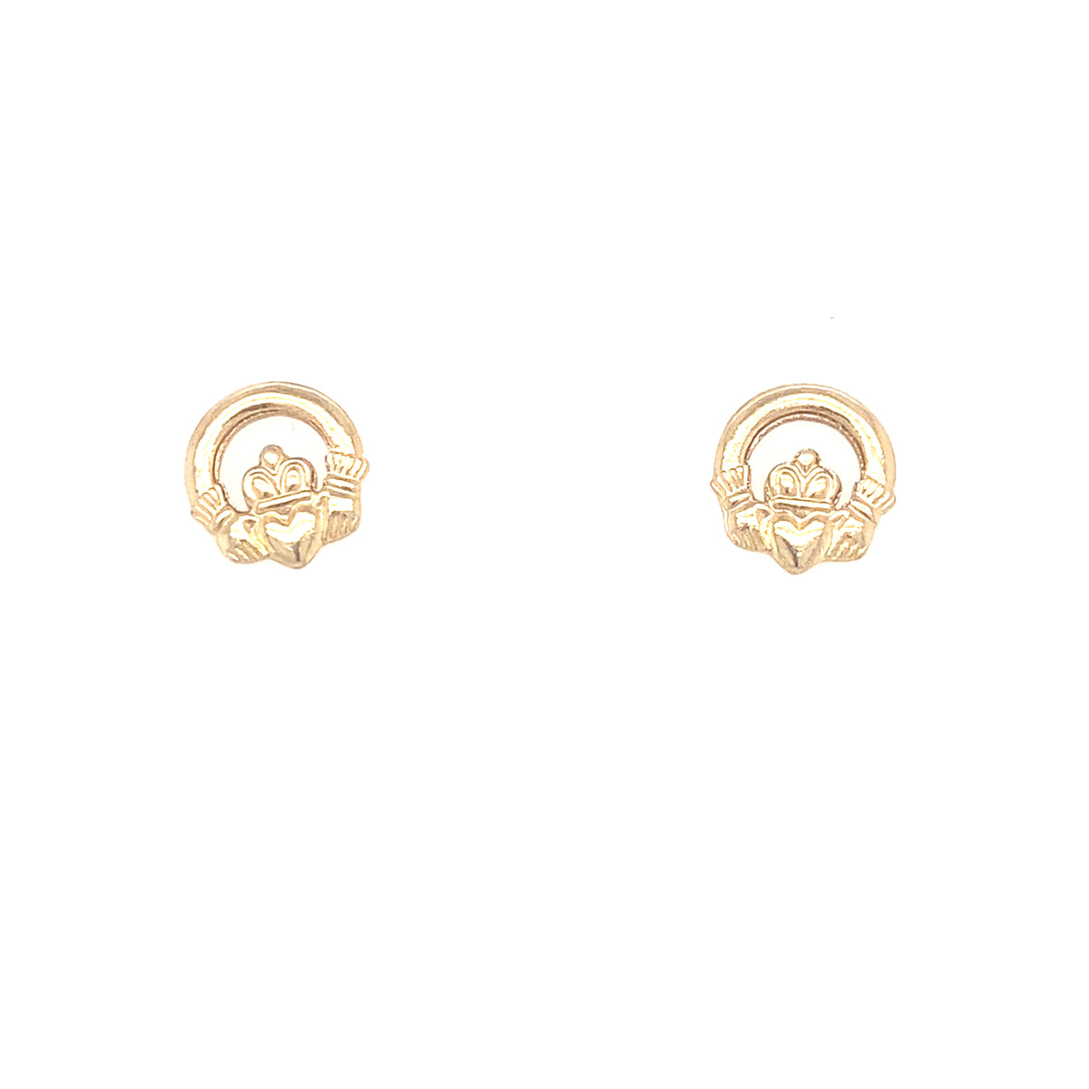 9kt Gold Claddagh Earrings