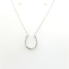 Sterling Silver Stoneset Horseshoe Pendant