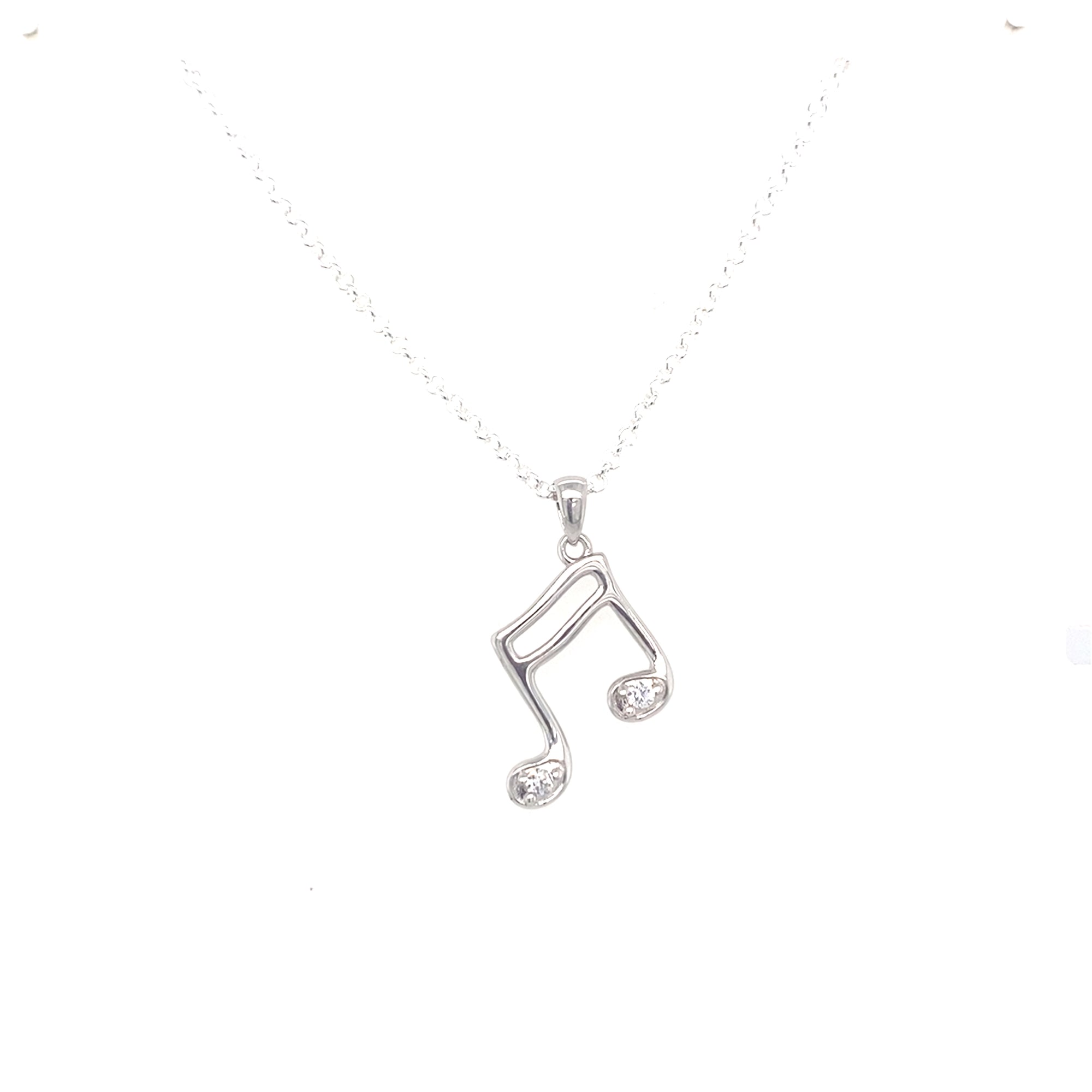 Sterling Silver Quaver Music Note Pendant