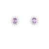 Sterling Silver Amethyst Cluster Earrings