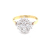 18kt Gold Cluster Engagement Ring