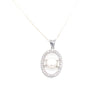 Sterling Silver Stone set Pearl Pendant