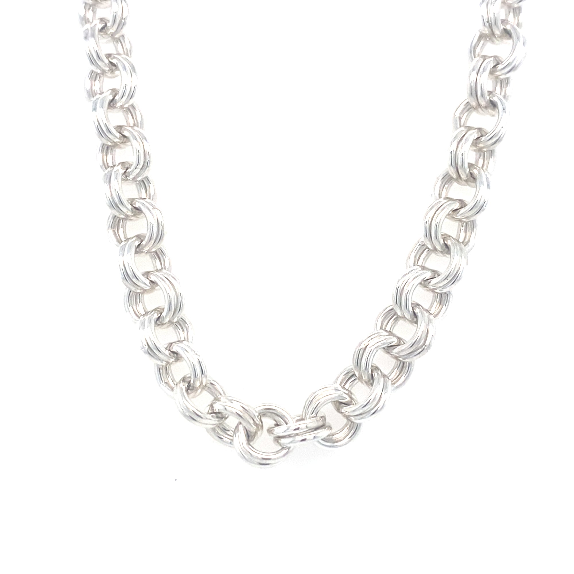 Sterling Silver Double Link Necklace